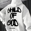 Neutral Style God's Childhood Print Shoulder Drop Round Neck Sweatshirt, Autumn and Winter Men's Loose Casual Long Sleeve Round Neck Hoodie, Men's Daily Wear